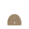 Ami Paris Beige Wool Oves Aries Beanie Ami Paris