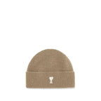 Ami Paris Beige Wool Oves Aries Beanie Ami Paris