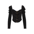 Black silk cardigan by Vivienne Westwood featuring a classic design and button closure.
