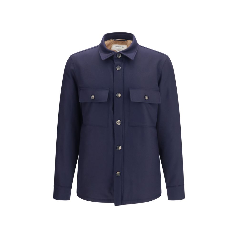 Jacob Cohen Blue Wool Oves Aries Full-Length Jacket Jacob Cohen