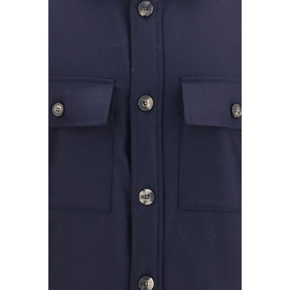 Jacob Cohen Blue Wool Oves Aries Full-Length Jacket Jacob Cohen