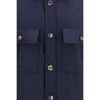 Jacob Cohen Blue Wool Oves Aries Full-Length Jacket Jacob Cohen