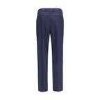 Brunello Cucinelli Blue Wool Oves Aries Dress Pants Brunello Cucinelli