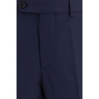 Brunello Cucinelli Blue Wool Oves Aries Dress Pants Brunello Cucinelli