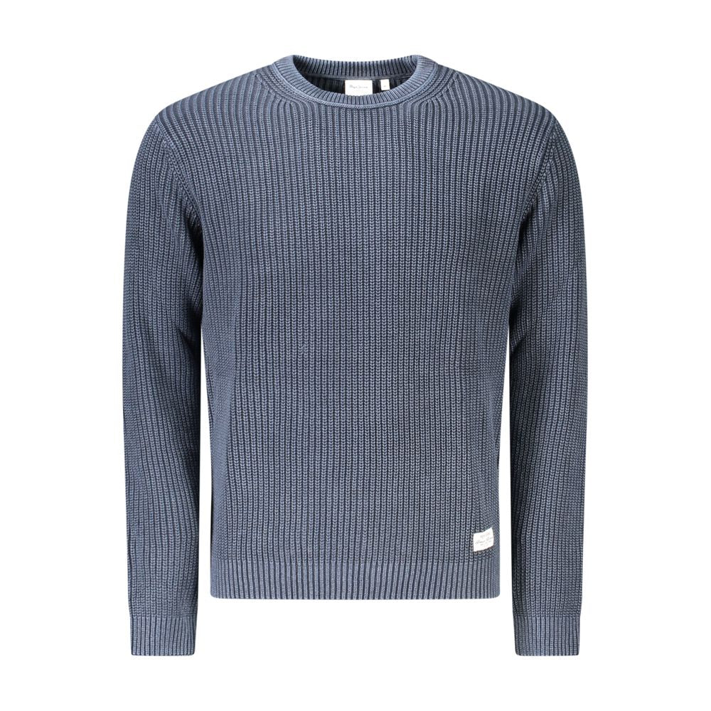 Pepe Jeans men's blue cotton shirt with a classic collar and button-down front, casual and comfortable for everyday wear.