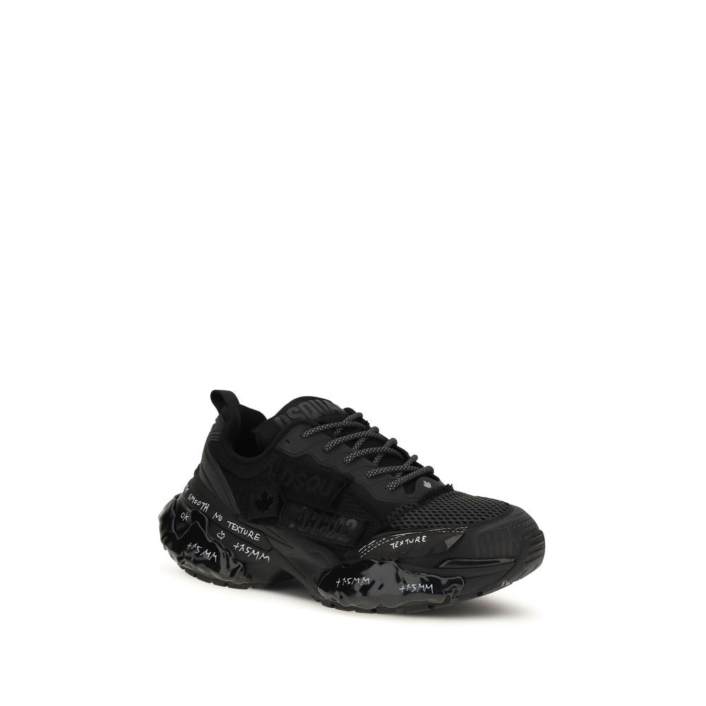 Dsquared² Black Polyester Athletic Sneakers