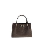 Valentino Garavani Brown Calf Leather Bos Taurus Shoulder Bag