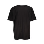 Black Vans cotton men's T-shirt with short sleeves and classic crew neckline, featuring a simple, clean design.