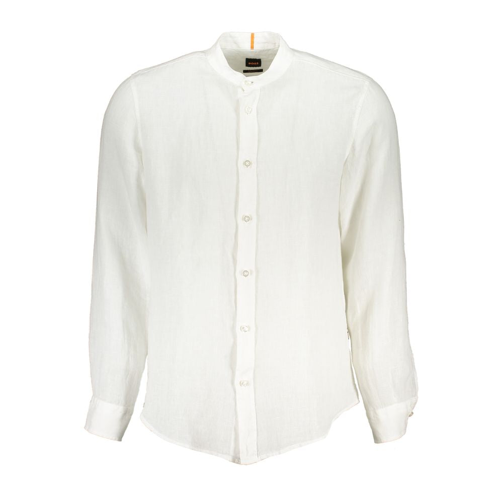 Hugo Boss White Linen Men's Shirt Hugo Boss