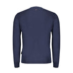 Napapijri Blue Cotton Men Sweater Napapijri