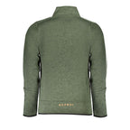 Norway 1963 green polyester men's sweatshirt with a casual fit and ribbed cuffs, displayed on a plain background.
