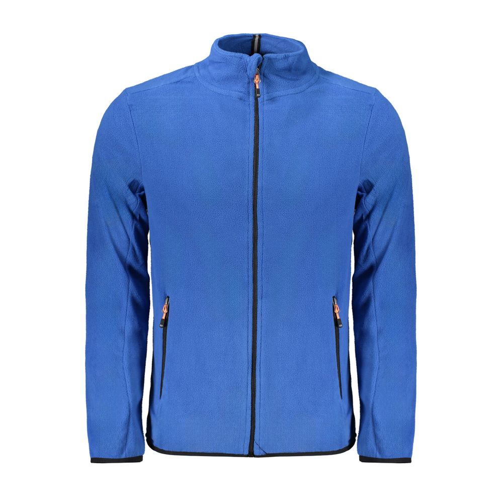 Norway 1963 blue polyester men's sweatshirt with a crew neck and long sleeves, casual and comfortable for everyday wear.
