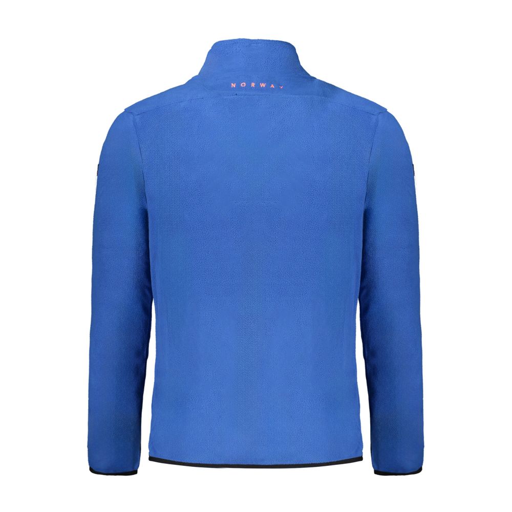 Norway 1963 blue polyester men's sweatshirt with a crew neck and long sleeves, casual and comfortable urban fashion.