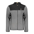 Gray Norway 1963 polyester men's sweater with a classic fit, featuring a round neckline and subtle knit texture.