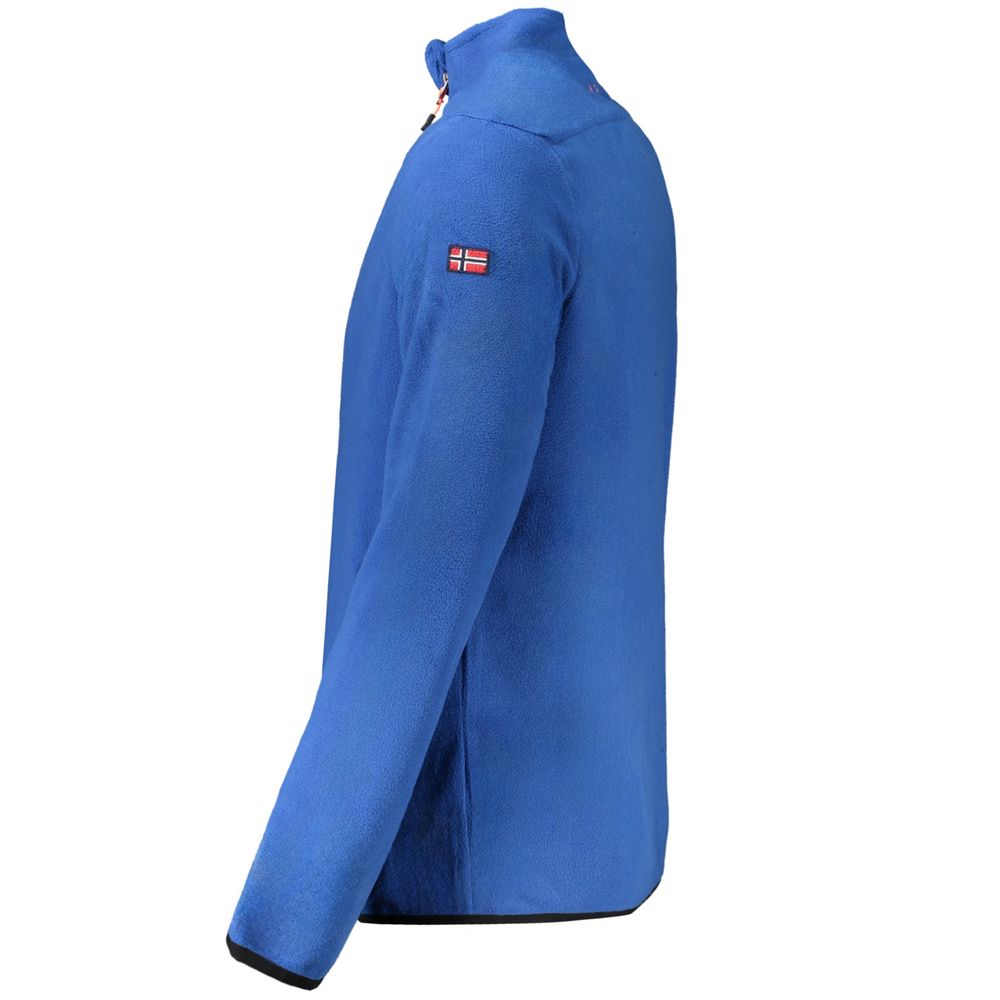 Norway 1963 blue polyester men's sweatshirt with a relaxed fit and crew neckline, casual and comfortable for everyday wear.