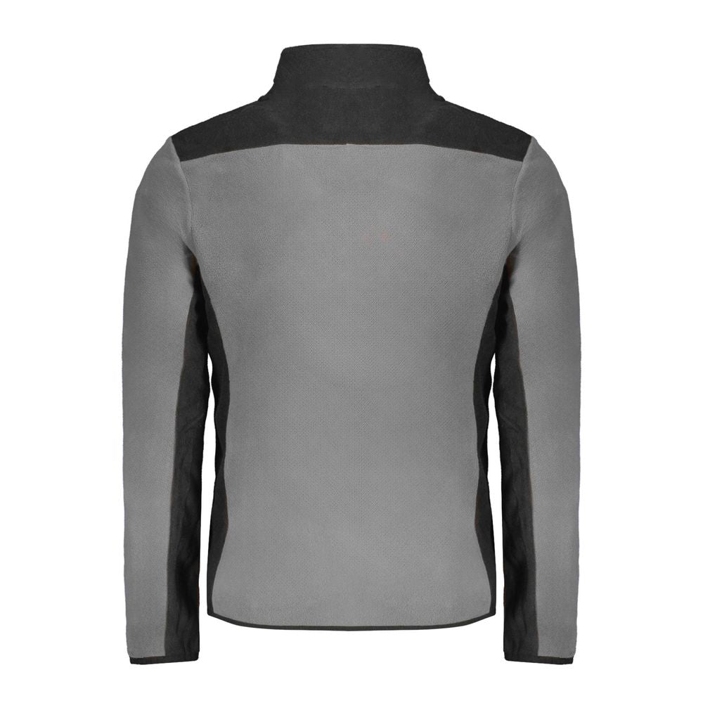 Gray Norway 1963 men's polyester sweater with a classic fit and ribbed cuffs, displayed on a plain background.