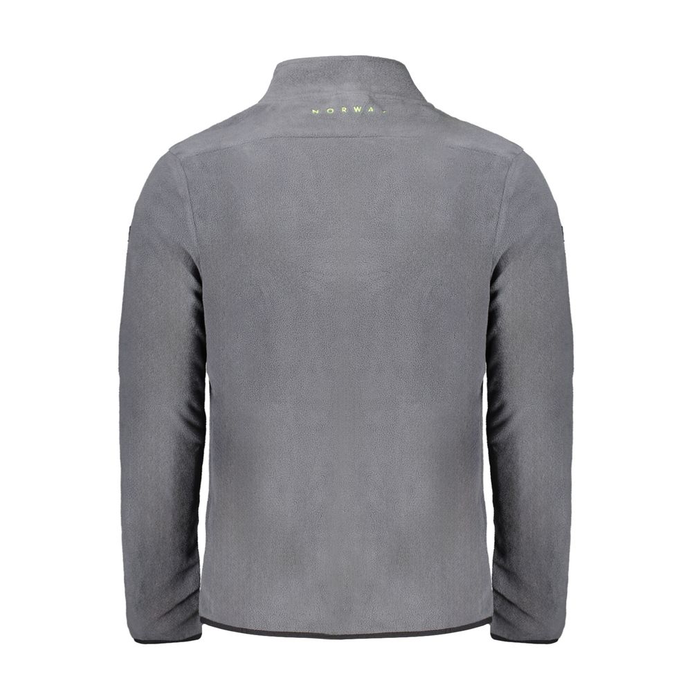 Norway 1963 gray polyester men's sweatshirt with a relaxed fit and crew neckline, casual and comfortable for everyday wear.