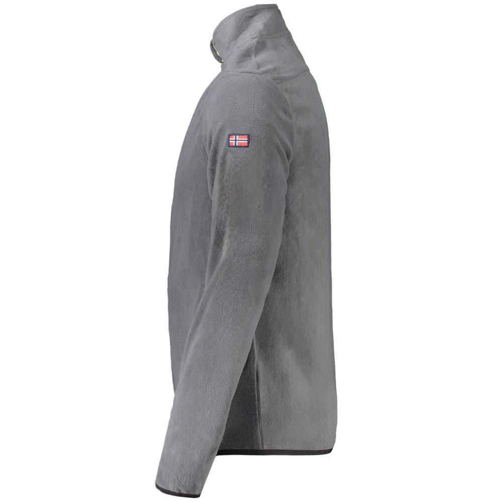 Norway 1963 Grigio polyester men's sweatshirt with a relaxed fit and subtle branding, displayed on a plain background.