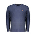 Norway 1963 blue wool men's sweater with a classic crew neck and textured knit pattern, casual and warm for everyday wear.