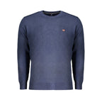 Norway 1963 blue wool men's sweater with a classic crew neck and textured knit pattern, casual and warm for everyday wear.