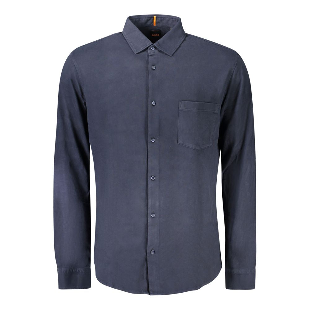 Hugo Boss Blue Cotton Men's Shirt Hugo Boss