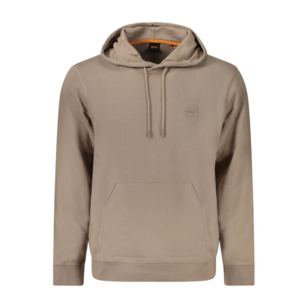 Hugo Boss Brown Cotton Men's Sweatshirt Hugo Boss