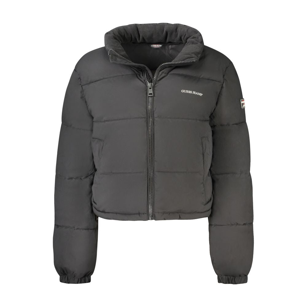 Guess Jeans Black Polyester Women Jacket Guess Jeans