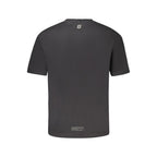 Black cotton men's T-shirt from Guess Jeans with a classic fit and crew neckline, featuring subtle brand logo detail.