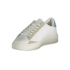 Gas white polyurethane men's sneaker with sleek design and lace-up style, perfect for casual and athletic wear.