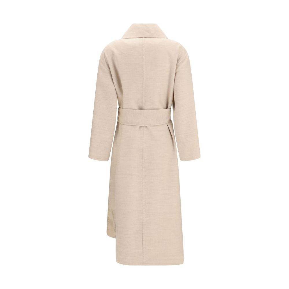 Fabiana Filippi Beige Wool Oves Aries Coat Fabiana Filippi