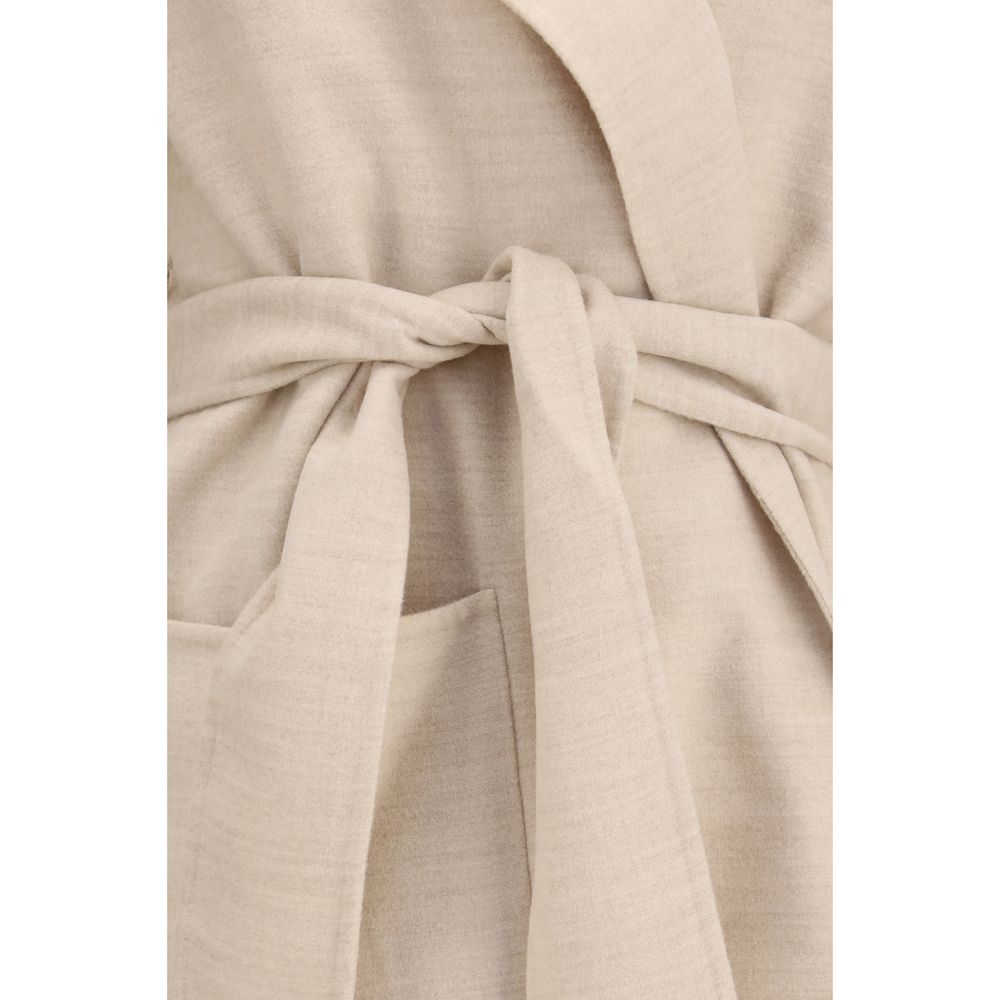 Fabiana Filippi Beige Wool Oves Aries Coat Fabiana Filippi