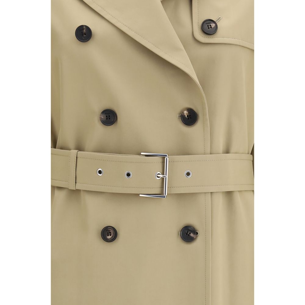 Fendi Beige Cotton Coat Fendi