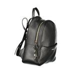 Black leather women's backpack from Coccinelle featuring a sleek design and adjustable straps.