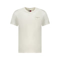 White cotton men's T-shirt by Tommy Hilfiger with a classic fit and logo detail, displayed on a plain background.