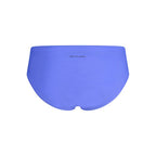 Trussardi blue polyamide men's brief showing smooth fabric and comfortable fit with elastic waistband.