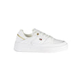 Tommy Hilfiger Bianco Polyurethane Donna sneaker showing white synthetic upper, rubber sole, and casual athletic design.