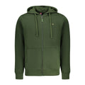 Norway 1963 Verde cotton men's sweatshirt featuring a crew neck and long sleeves, displayed on a hanger.