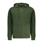 Norway 1963 Verde cotton men's sweatshirt featuring a crew neck and long sleeves, displayed on a hanger.