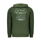 Norway 1963 Verde cotton men's sweatshirt featuring a classic crewneck design and soft fabric, shown on a model.