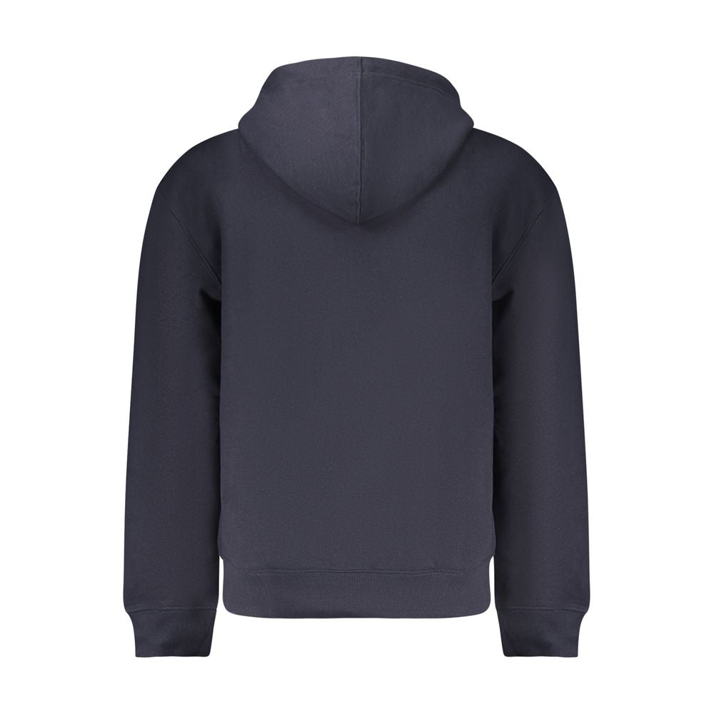 Blue cotton men's sweatshirt by Guess Jeans, featuring a casual fit and classic design.