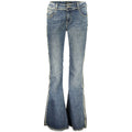 Desigual blue cotton women's jean showing classic five-pocket style with a slim fit and subtle stitching details.