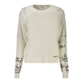 Desigual white viscose women's top with a relaxed fit and stylish design, perfect for casual or dressy occasions.