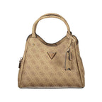 Guess Jeans beige polyurethane women's bag with sleek design and gold-tone hardware, featuring a spacious interior and adjustable strap.