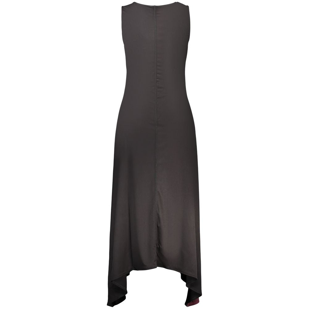 Desigual black polyester women's dress with a stylish design, perfect for casual or semi-formal occasions.