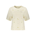 Desigual white cotton women's sweatshirt with a relaxed fit and subtle design details, perfect for casual wear.