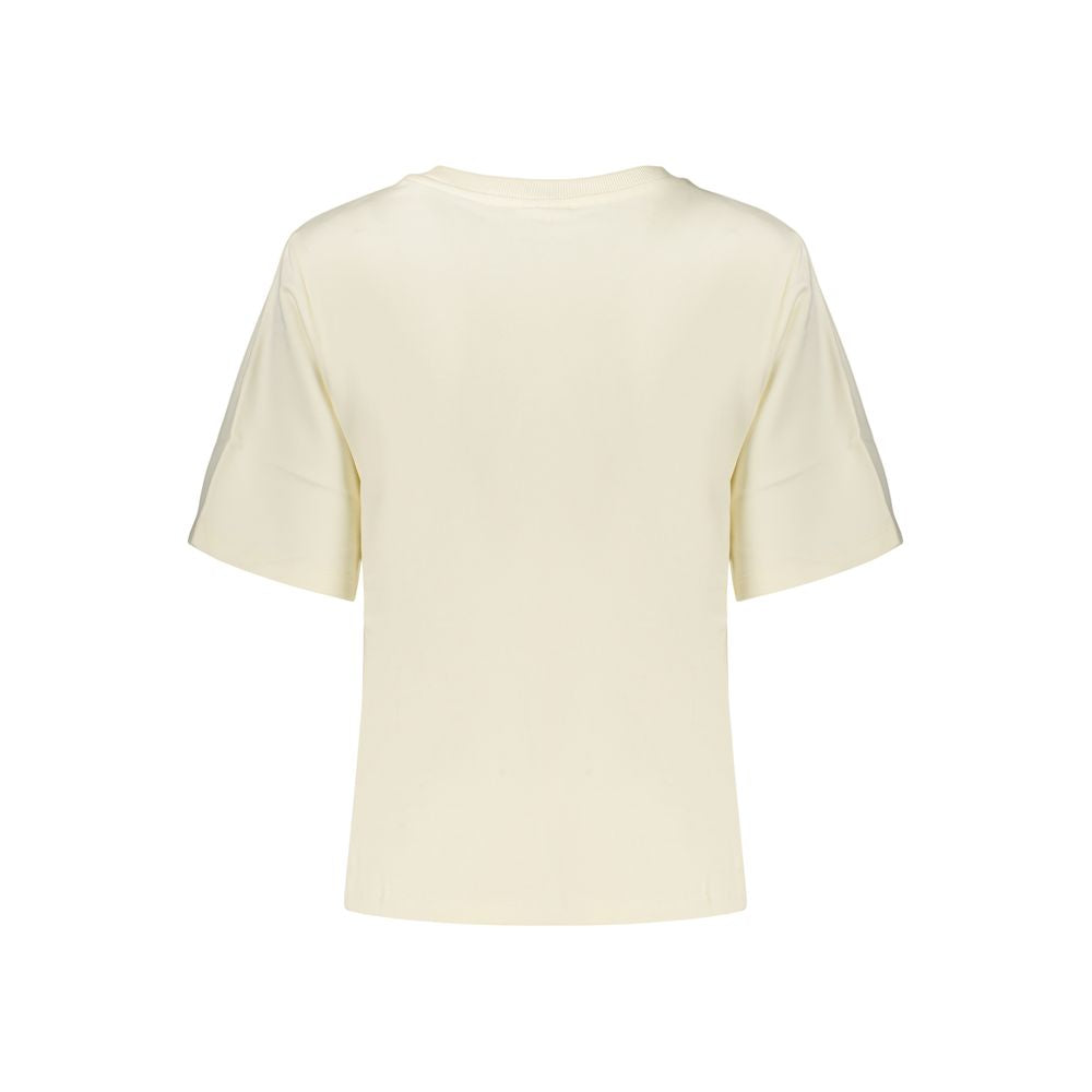 White cotton women's sweatshirt by Desigual featuring a relaxed fit and casual style, shown on a plain background.