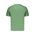 Timberland green cotton men's T-shirt featuring a crew neck and short sleeves, casual style for everyday wear.