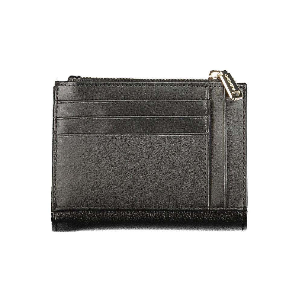 Mario Valentino Black Polyurethane Womens Wallet - Eljoys Fashion 