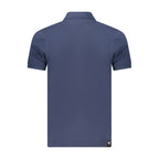 Blue cotton men's polo shirt by Accademia Militare, featuring a classic collar and short sleeves.