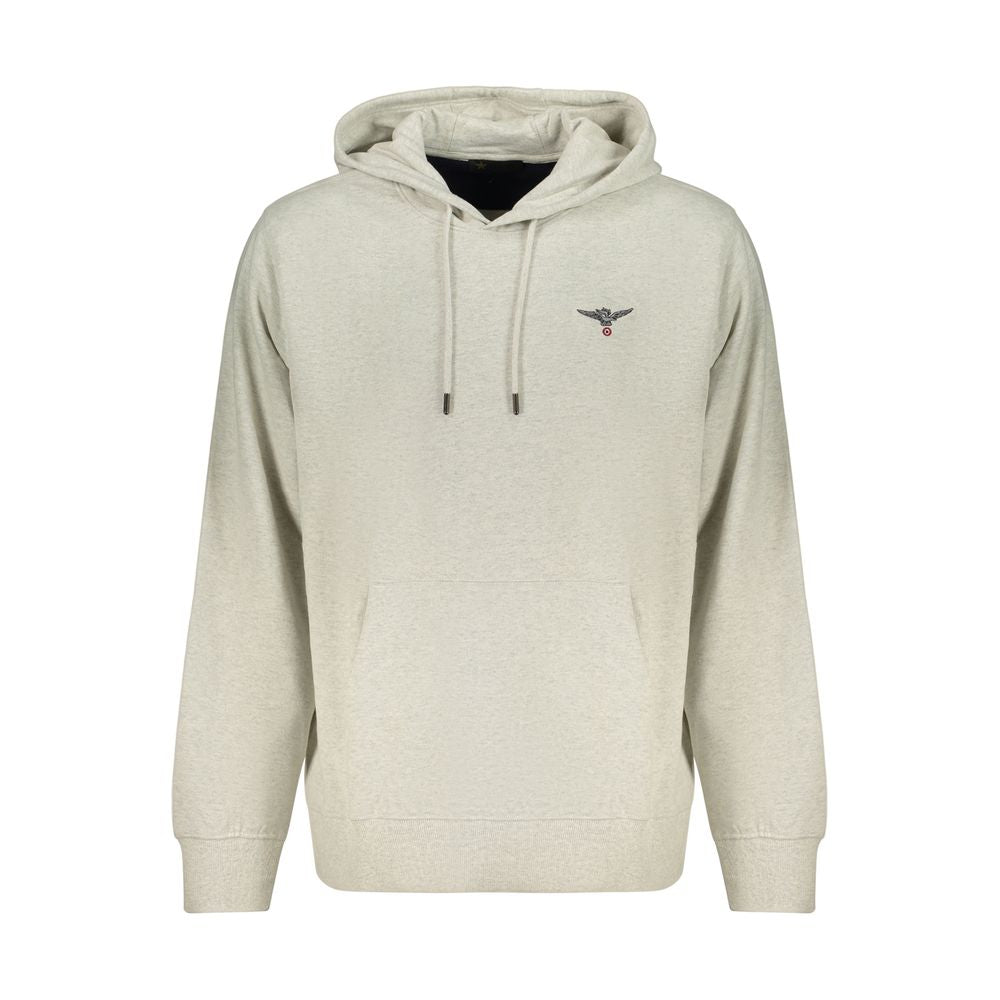 Gray cotton men's sweatshirt by Accademia Militare with a classic fit and minimal branding, suitable for casual wear.